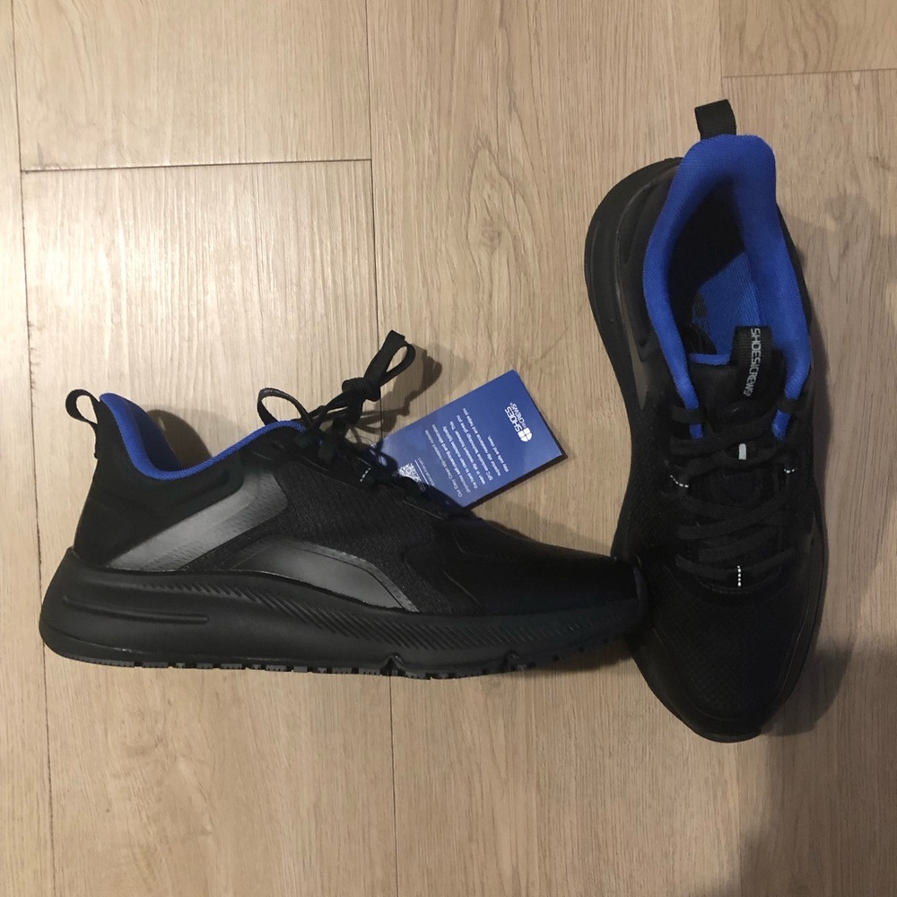 Shoes for Crews Women's Crossing  Blue/Black Safety Sneakers Size 8 New In Box